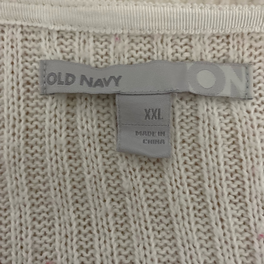 Cream basic cable knit sweater - Picture 2 of 2